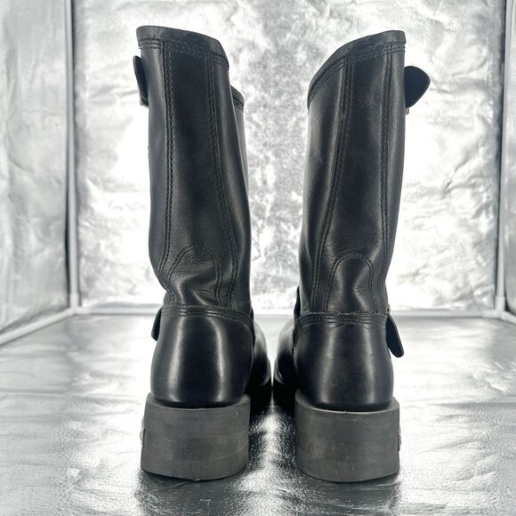 Harley Davidson Men's Black Leather Mega Conductor Motorcycle Boots Size 7.5 - Picture 10 of 16